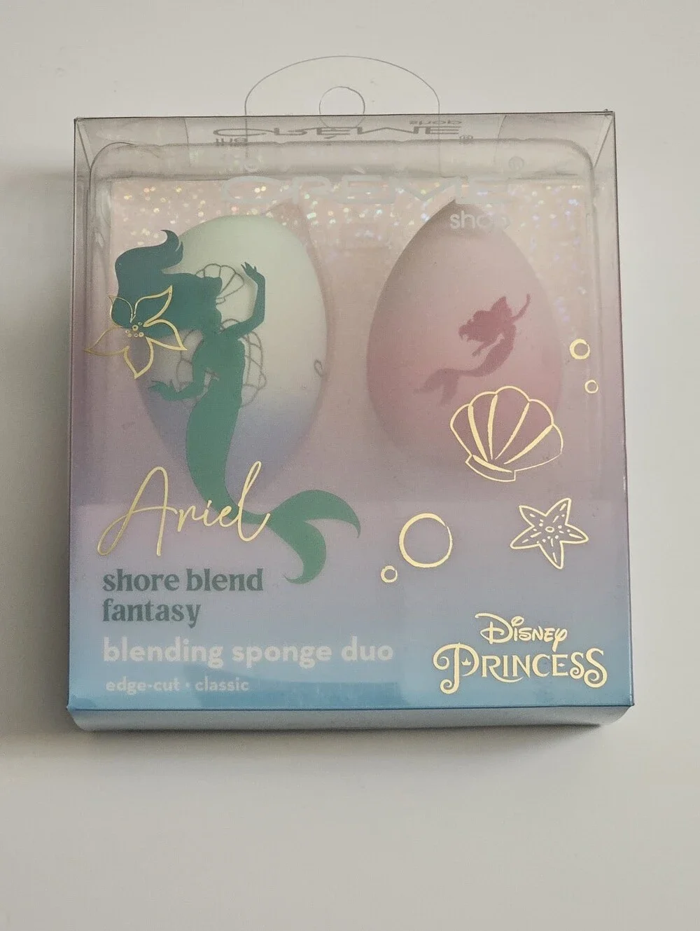 Crème Shop x Disney Princess Ariel Shore Blend Fantasy Blending Sponge Duo new